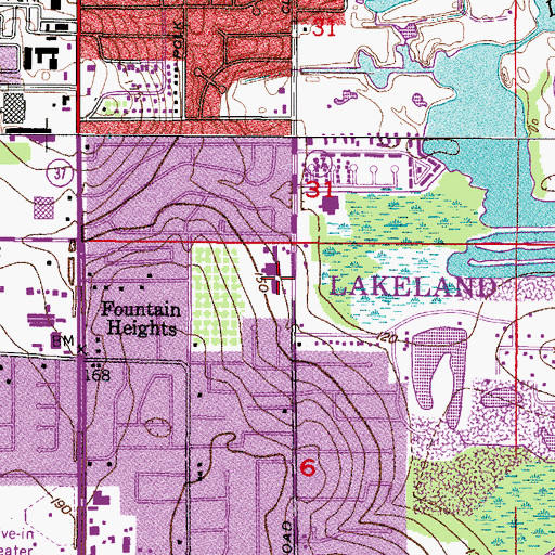 Topographic Map of Carlton Palmore Elementary School, FL