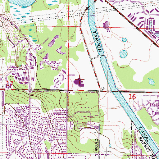 Topographic Map of Curlew Creek Elementary School, FL