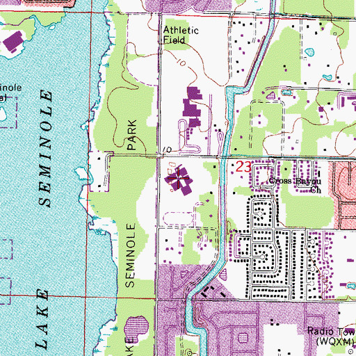 Topographic Map of Osceola Middle School, FL