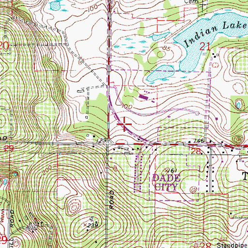 Topographic Map of Pasco-Hernando Community College, FL