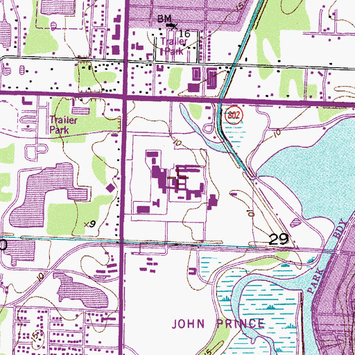 Topographic Map of Palm Beach Community College, FL
