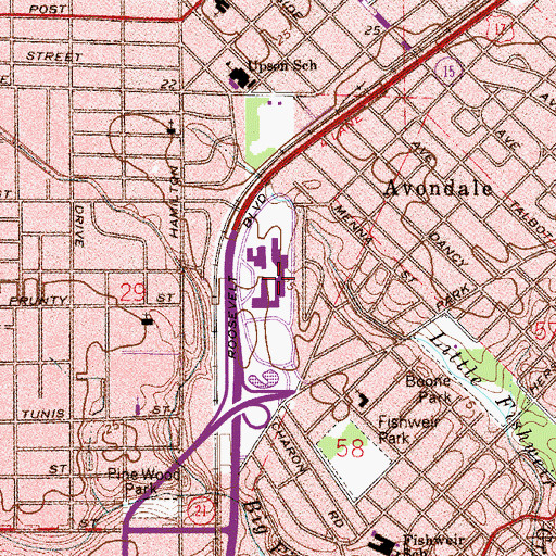 Topographic Map of Florida Community College - Kent Campus, FL