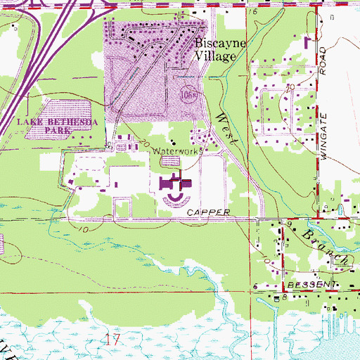 Topographic Map of Florida Community College - North Campus, FL