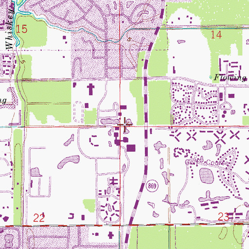 Topographic Map of Edison State College - Lee Campus, FL
