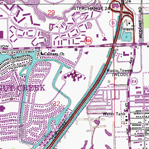 Topographic Map of Broward Community College - North Campus, FL