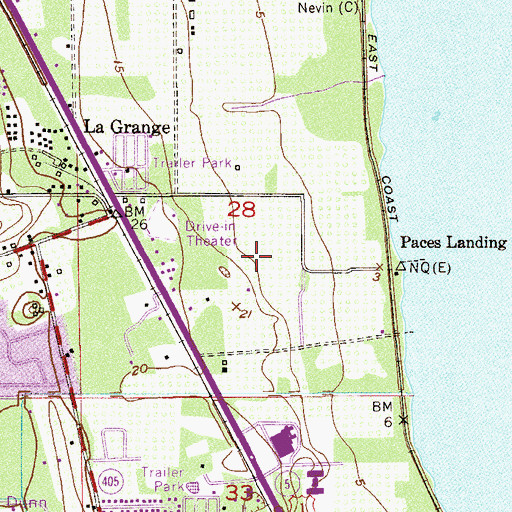 Topographic Map of Brevard Community College - Titusville Campus, FL