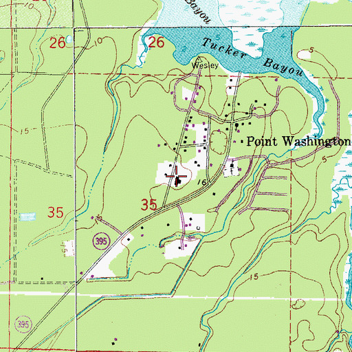 Topographic Map of Bay Elementary School, FL