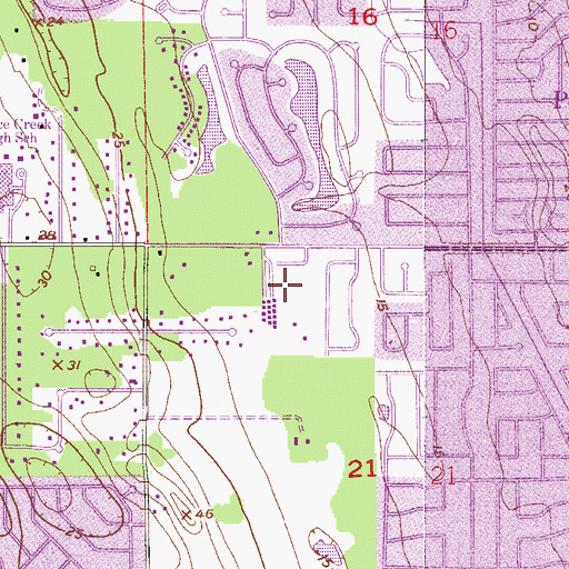 Topographic Map of Spruce Creek Elementary School, FL