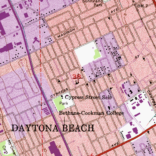 Topographic Map of Bonner Elementary School, FL