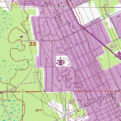 Topographic Map of Walter A Hurst Elementary School, FL