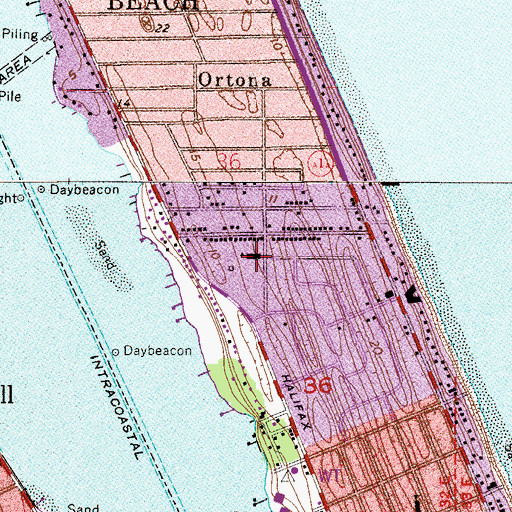 Topographic Map of Ortona Elementary School, FL