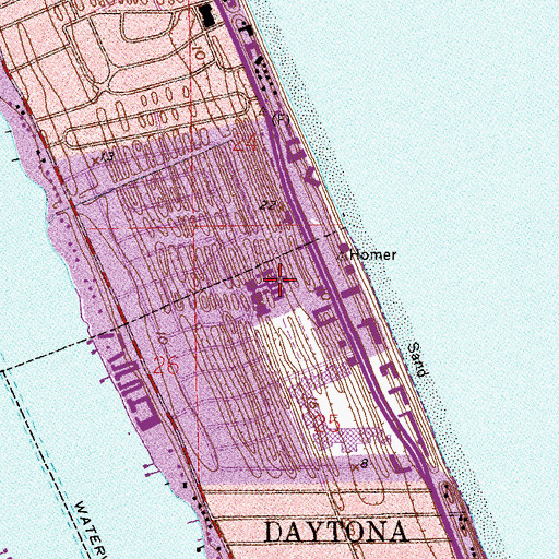 Topographic Map of Seabreeze High School, FL