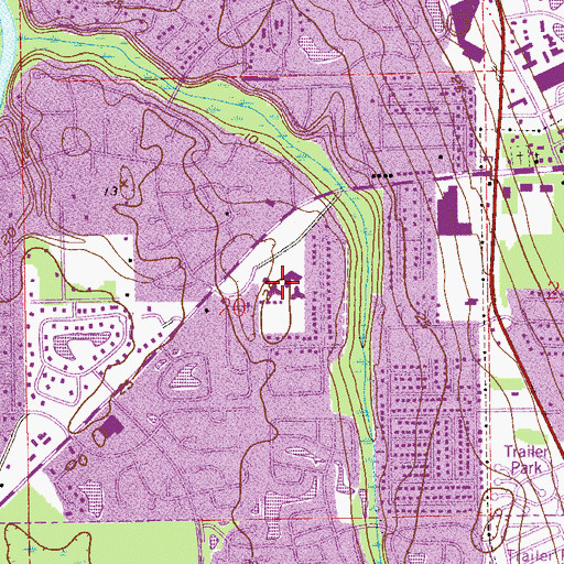 Topographic Map of Tomoka Elementary School, FL
