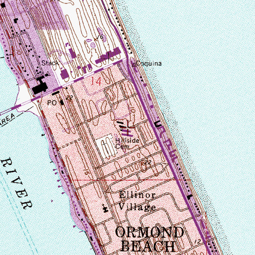 Topographic Map of Osceola Elementary School, FL