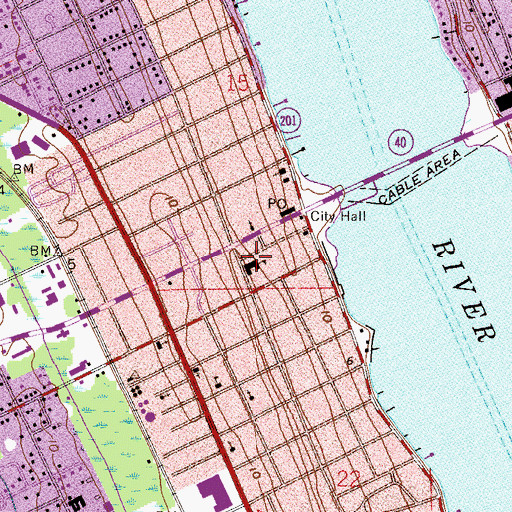 Topographic Map of Ormond Beach Elementary School, FL