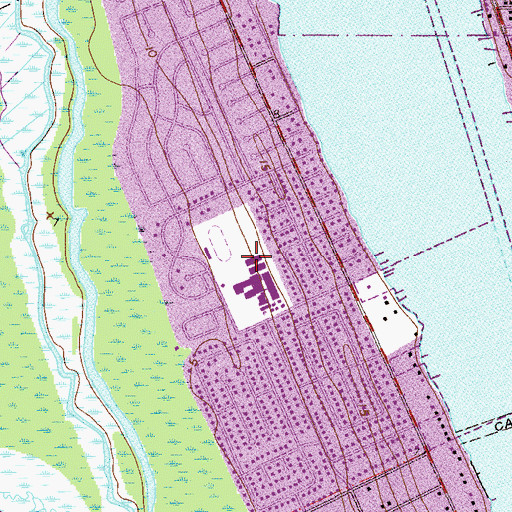 Topographic Map of Ormond Beach Middle School, FL