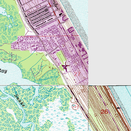 Topographic Map of Coronado Beach Elementary School, FL