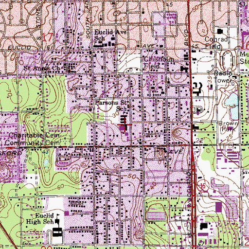 Topographic Map of Edith I Starke Elementary School, FL