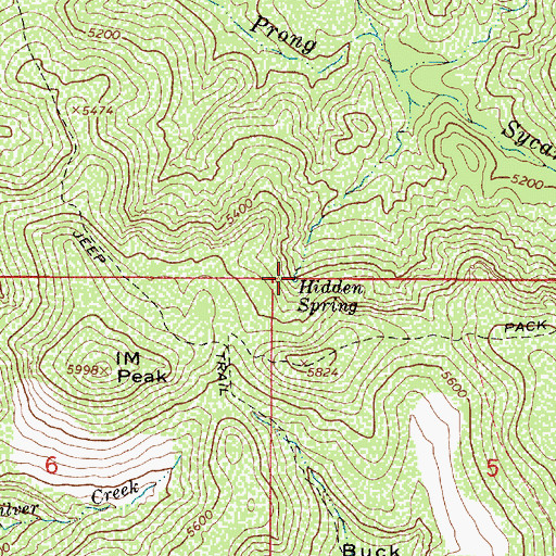 Topographic Map of Hidden Spring, AZ