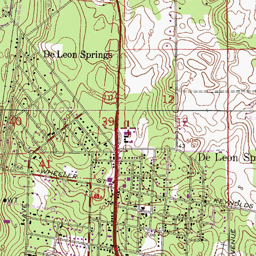 Topographic Map of Louise S McInnis Elementary School, FL