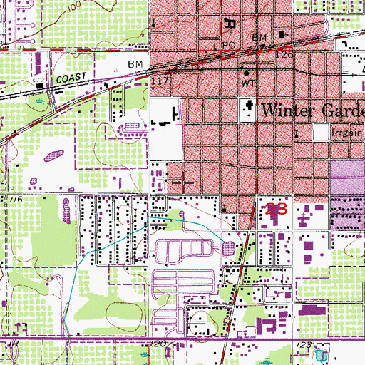Topographic Map of Church of the Messiah-Episcopal, FL