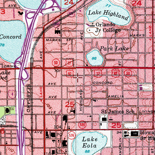 Topographic Map of Church of the Holy Spirit Episcopal, FL