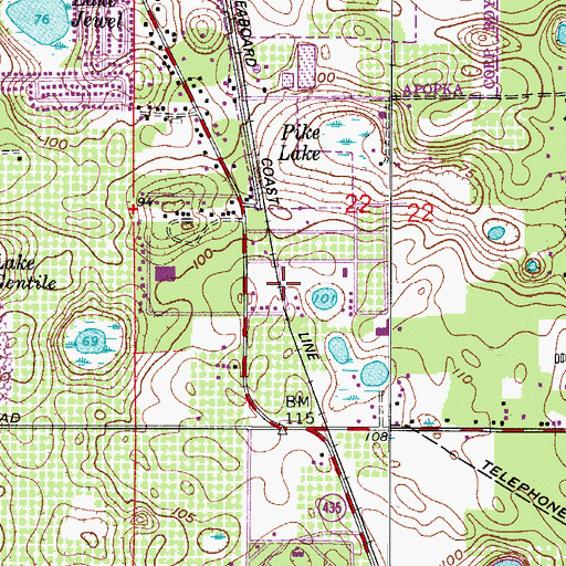 Topographic Map of Church of the Ascension-Episcopal, FL