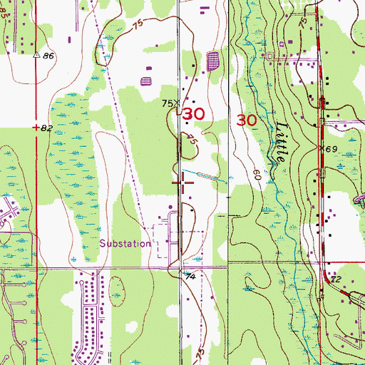 Topographic Map of Christ the King Episcopal Church, FL