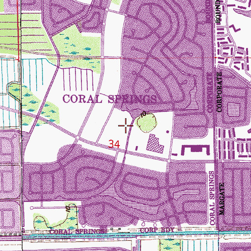 Topographic Map of Saint Mary Magdalene Episcopal Church, FL