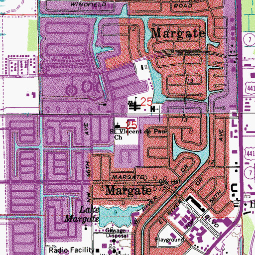 Topographic Map of Cokesbury United Methodist Church, FL