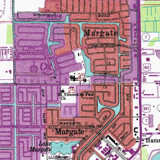 Topographic Map of Saint Vincent Catholic CHurch, FL