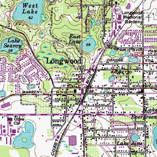 Topographic Map of Christ Episcopal Church, FL