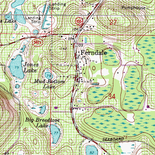 Topographic Map of Church of God Ferndale, FL