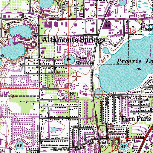 Topographic Map of Pentecostal Church of God, FL