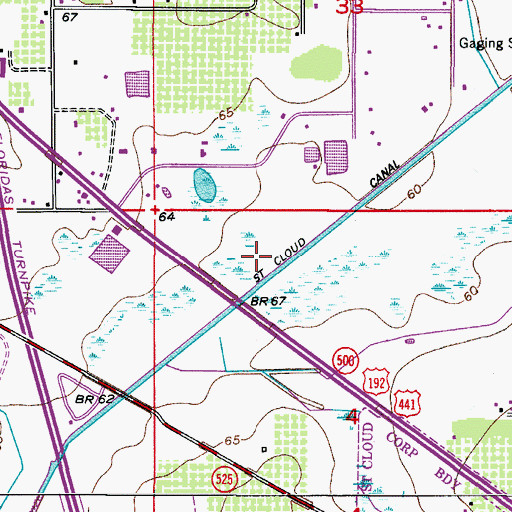 Topographic Map of First Baptist Church Markham Woods, FL