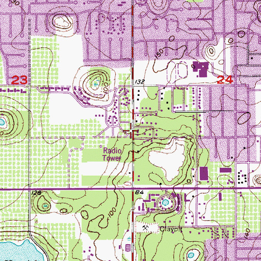 Topographic Map of Church of God of Prophecy, FL