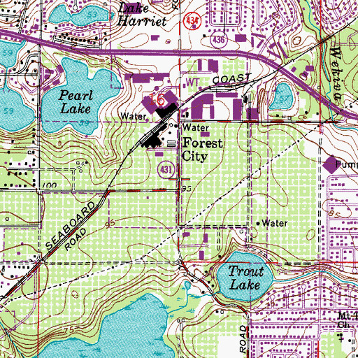 Topographic Map of Miracle Temple Church of God in Christ, FL