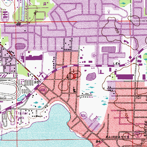 Topographic Map of Fairview Shores Baptist Church, FL