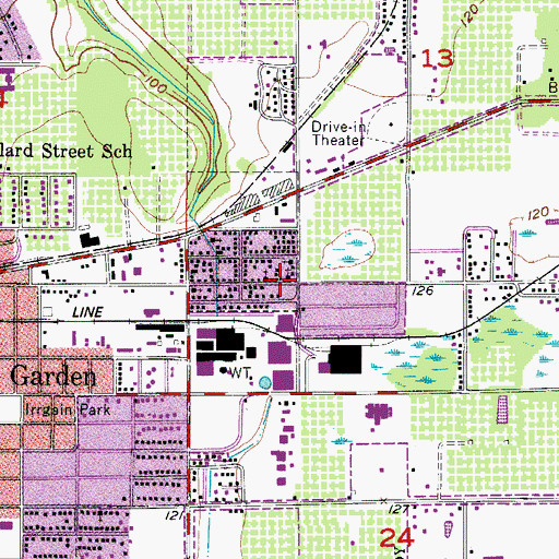 Topographic Map of Beulah Baptist Church, FL