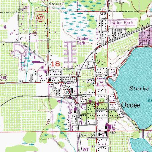 Topographic Map of Bethany Baptist Church, FL