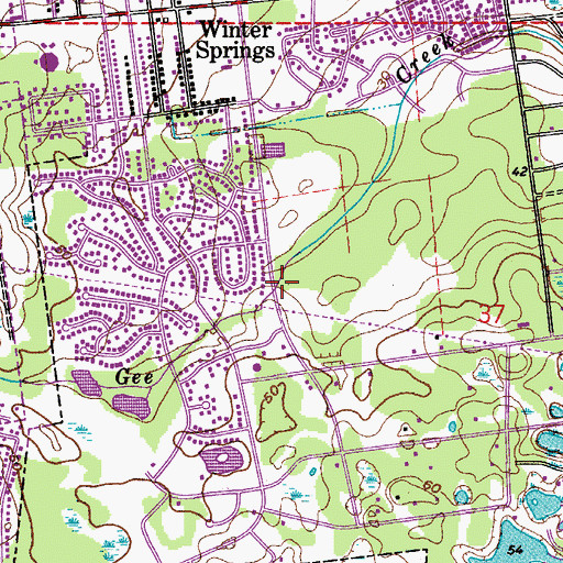 Topographic Map of First Baptist of Winter Springs, FL