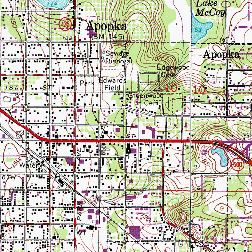 Topographic Map of Trinity Baptist Church, FL