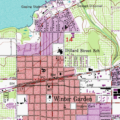 Topographic Map of Trinity Baptist Church, FL