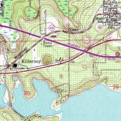 Topographic Map of Tabernacle Missionary Baptist Church, FL