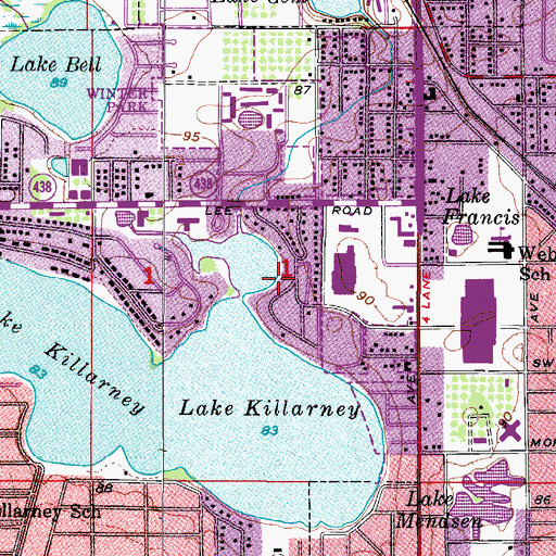 Topographic Map of Mount Carmel Baptist Church, FL