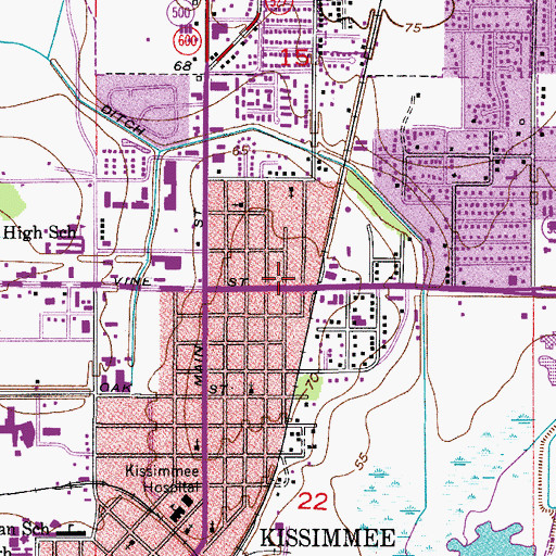Topographic Map of Faith Baptist Church, FL