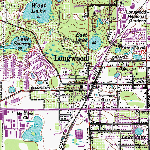 Topographic Map of New Covenant Assembly, FL