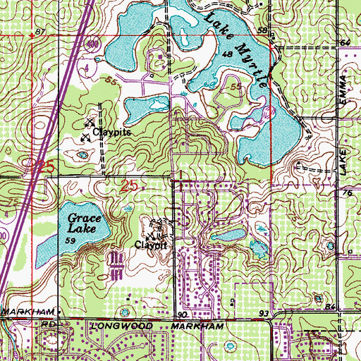 Topographic Map of Wekiva Assembly of God, FL