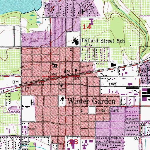 Topographic Map of Calvary Assembly, FL