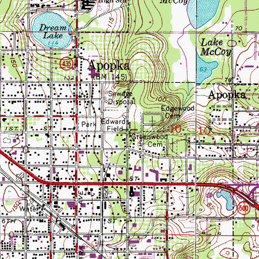 Topographic Map of Apopka Assembly of God Church, FL